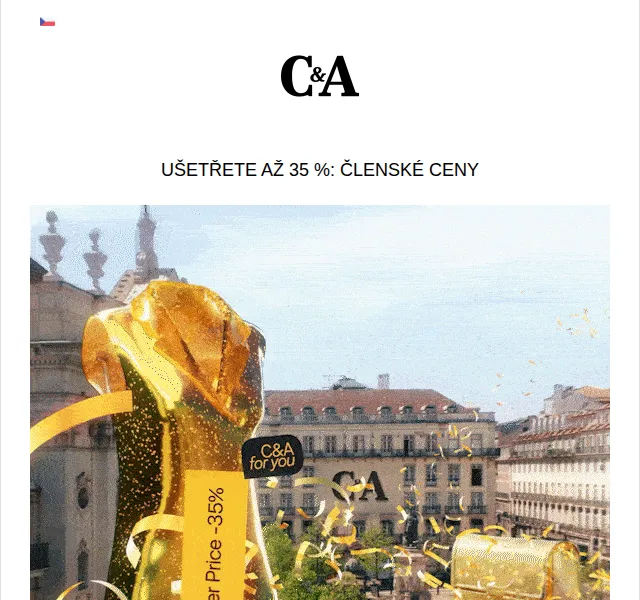 C&A: Slevy pro členy až -35 % – červenec 2026 | Nuslet.cz