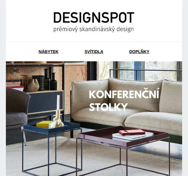 DESIGNSPOT: Designové konferenční stolky s kódem na 5 % – červen 2026 | Nuslet.cz