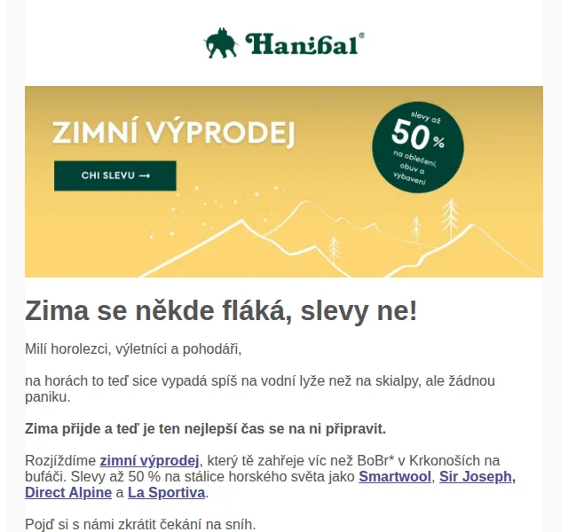 Hanibal.cz: Zimní výprodej až 50 % | Nuslet