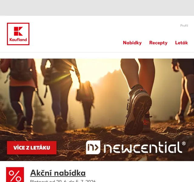 Kaufland: Newcential oblečení a obuv od 39,90 Kč – červen 2026