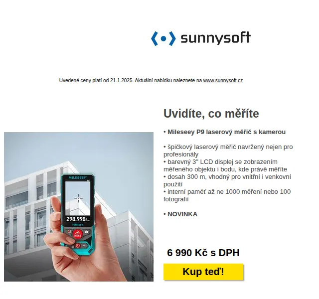 Sunnysoft: Slevy až 40 % na měřiče a auto doplňky – červenec 2026 | Nuslet.cz