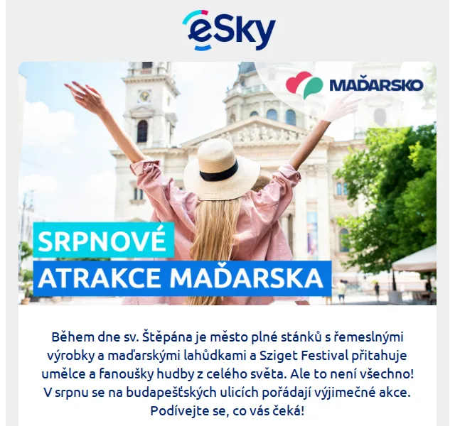eSky.cz: Letní Budapešť s festivalem Sziget – červenec 2026 | Nuslet.cz