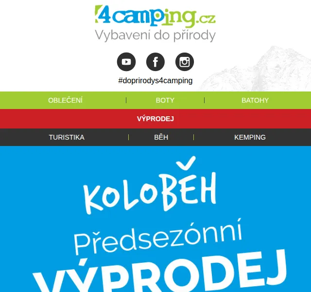 4camping.cz: Koloběh výprodej běhu a cyklistiky – červen 2026 | Nuslet.cz