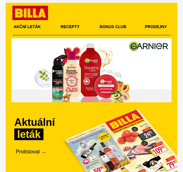 Billa: Vypečený odkolek 29,90 Kč a Hermelín 49,90 Kč – červen 2026 | Nuslet.cz