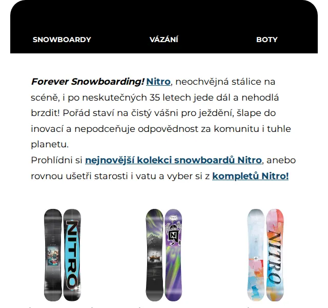 SNOWBOARD ZEZULA: Nová kolekce Nitro 2026 – červen 2026 | Nuslet.cz