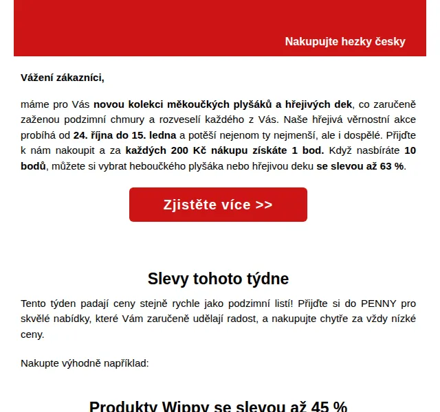 Penny: Obří měkouši a deky se slevou až 63 % – říjen 2026 | Nuslet.cz