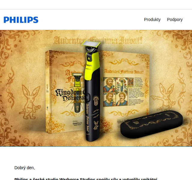 Philips OneBlade Kingdom Come limitovaná edice – červen 2026 | Nuslet.cz