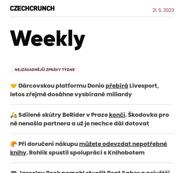 CzechCrunch: Přehled zpráv týdne – červen 2026 | Nuslet.cz