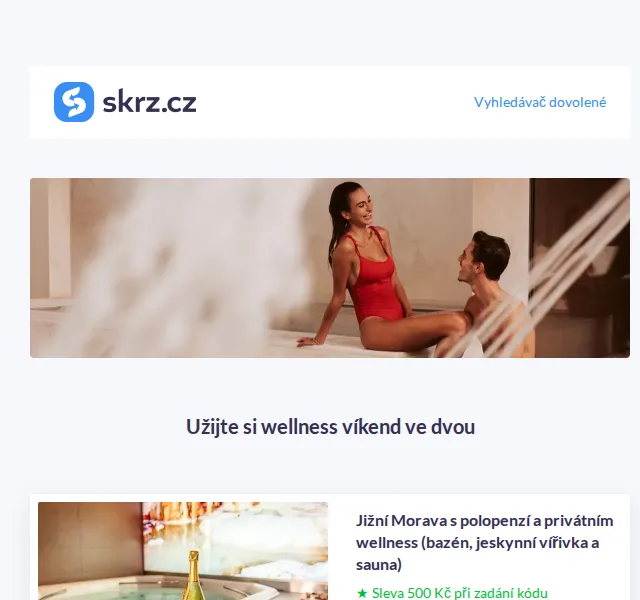 Vánoce na Skrz: wellness pobyty se slevou 500 Kč – červenec 2026 | Nuslet.cz