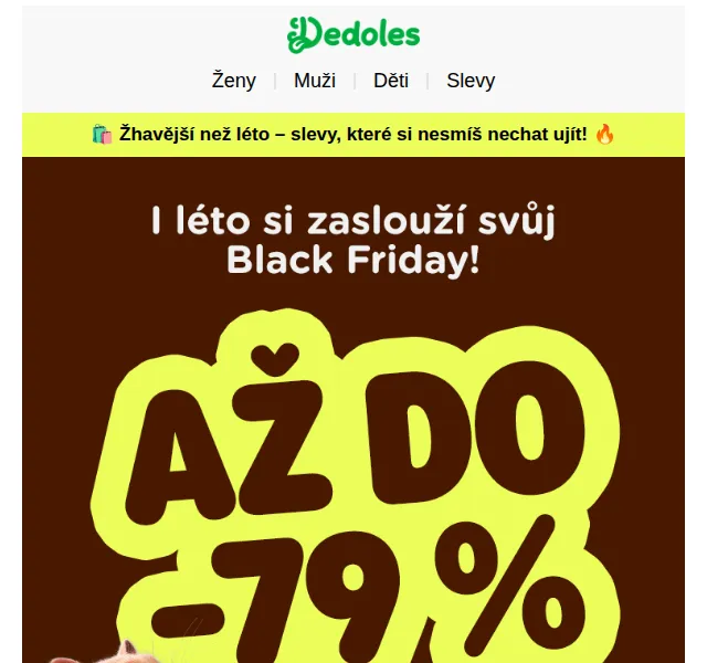 Dedoles: Letní Black Friday – slevy až -79 % – červenec 2026 | Nuslet.cz