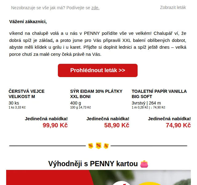 Penny: XXL balení za nízké ceny – červenec 2025 | Nuslet.cz