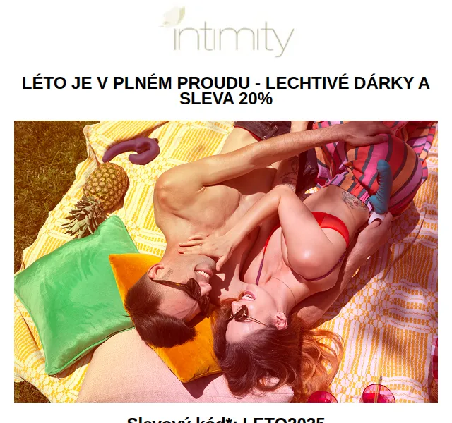 intimity.cz: Sleva 20 % na erotické hračky a prádlo – červen 2026 | Nuslet.cz