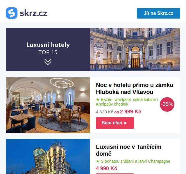 Vánoce na Skrz: wellness pobyty se slevou až 40 % – červen 2026 | Nuslet.cz