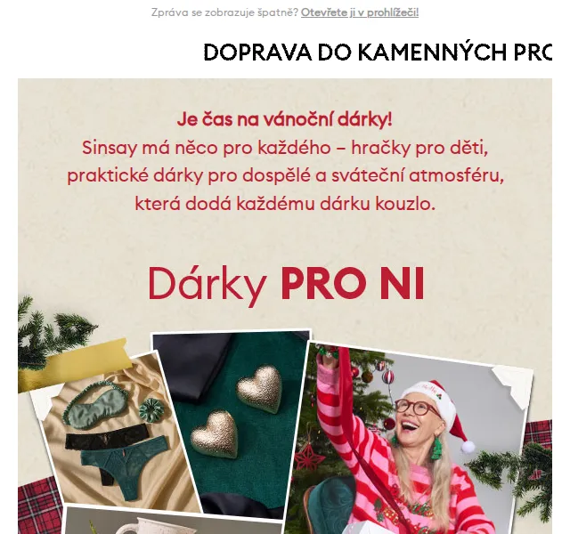 Sinsay: Dárky až do 60, 180, 300 CZK – prosinec 2026 | Nuslet.cz