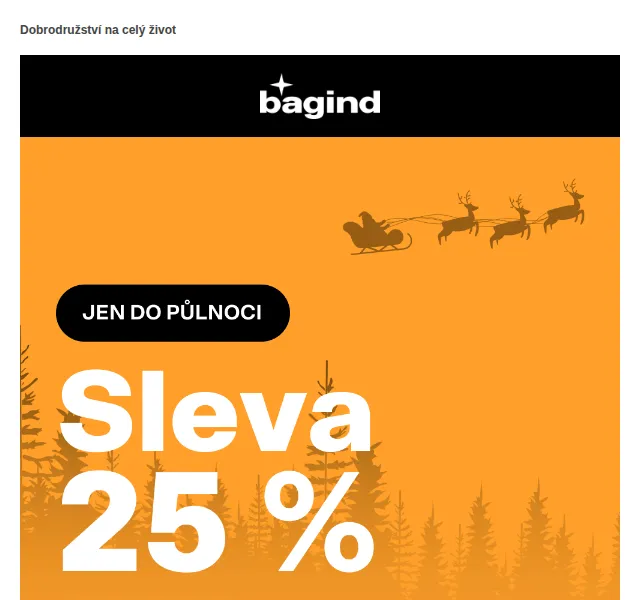Bagind: Sleva 25 % na vše – červen 2026 | Nuslet.cz