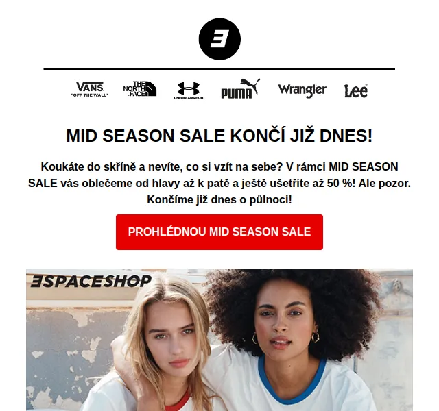 ESPACE: MID SEASON SALE – sleva až 50 % – červen 2026 | Nuslet.cz