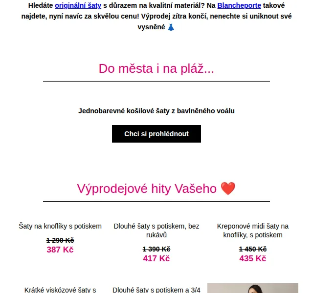 Blancheporte: Až -75 % na šaty – červen 2026 | Nuslet.cz