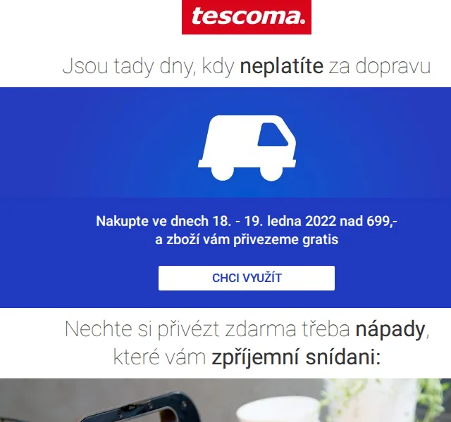 Tescoma: doprava zdarma a sleva až 26 % na kuchyňské spotřebiče – červen 2026 | Nuslet.cz