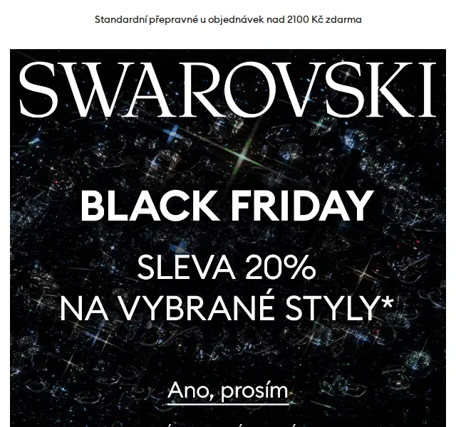 Swarovski: sleva 20 % na šperky a hodinky – listopad 2023 | Nuslet.cz