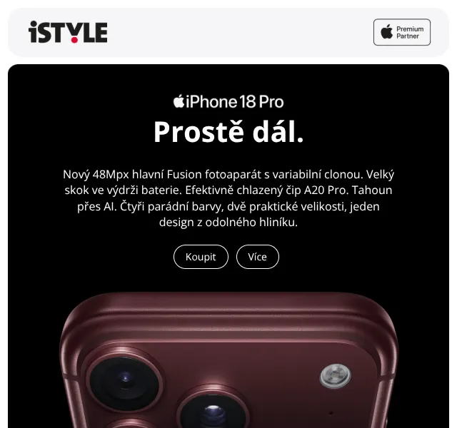 iSTYLE: iPhone 18 Pro, AirPods 5 – září 2026