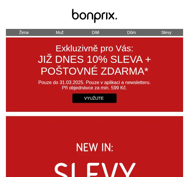 bonprix: 10% sleva + poštovné zdarma – červenec 2026 | Nuslet.cz