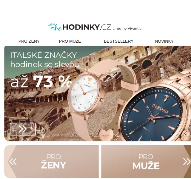 Hodinky.cz: Sleva až 73 % na italské hodinky – červen 2026 | Nuslet.cz