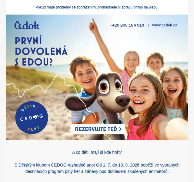 Čedok: Dětský klub ČEDOG 2026 – červen 2026 | Nuslet.cz