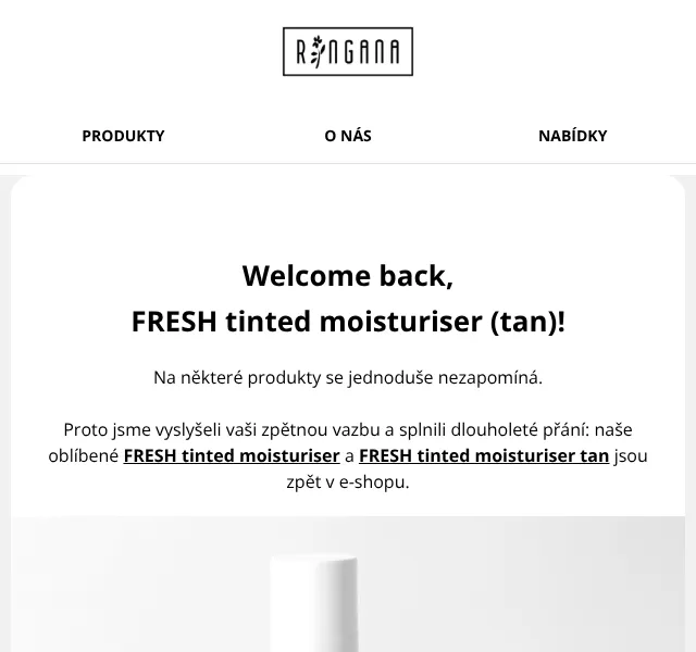 RINGANA: FRESH tinted moisturiser – červen 2026 | Nuslet.cz