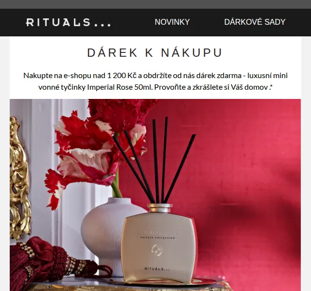 Rituals: Dárek k nákupu – luxusní vonné tyčinky zdarma | červen 2026 | Nuslet.cz