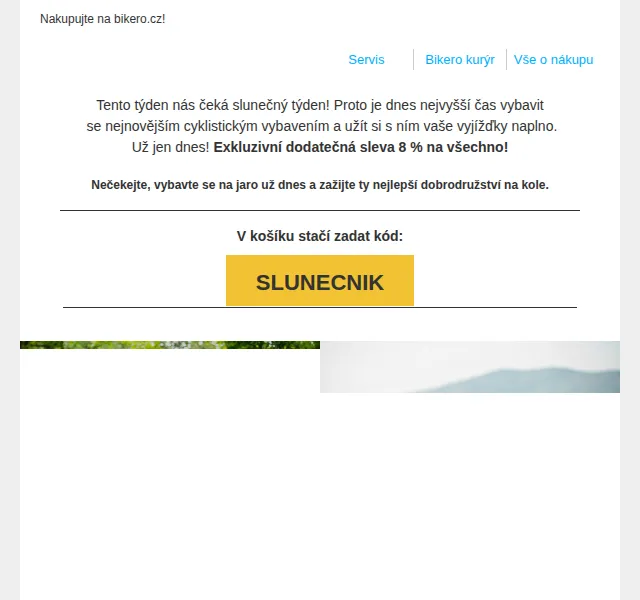 czbikero: Dodatečná sleva 8 % na vše – červenec 2026 | Nuslet.cz
