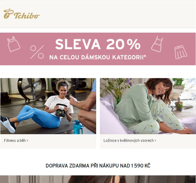 Tchibo: 20 % sleva na dámskou kategorii – červen 2026 | Nuslet.cz