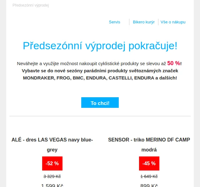 CZBikero: Slevy až 50 % na cyklistiku – červen 2026 | Nuslet.cz