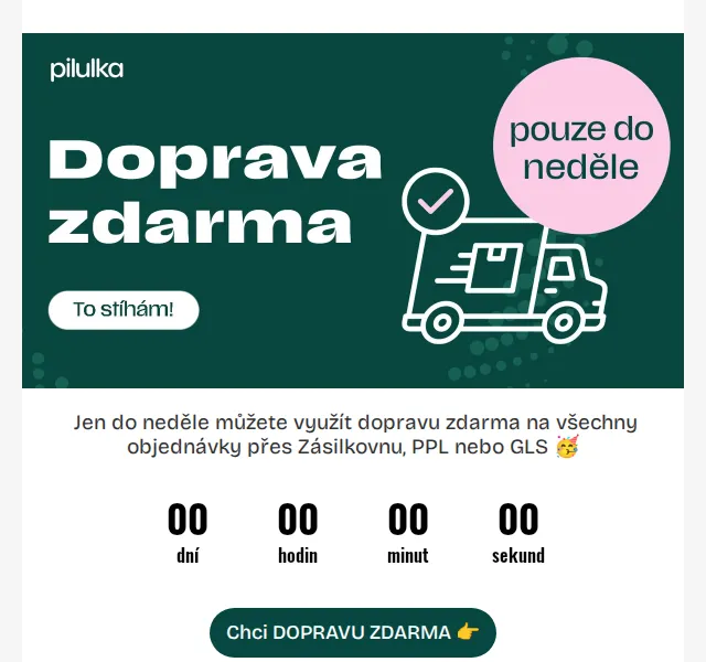 Pilulka.cz: Doprava zdarma a doplňky stravy – červen 2026 | Nuslet.cz