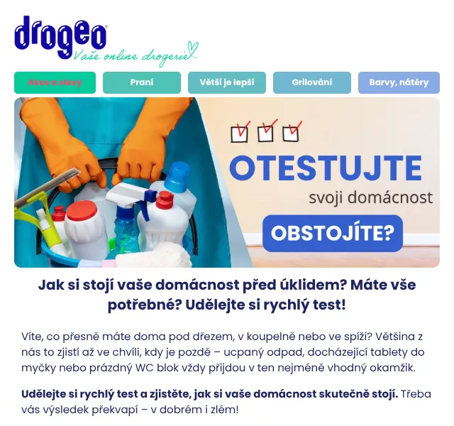 Drogeo: 8 základních produktů domácnosti – až 18 % sleva | červen 2026