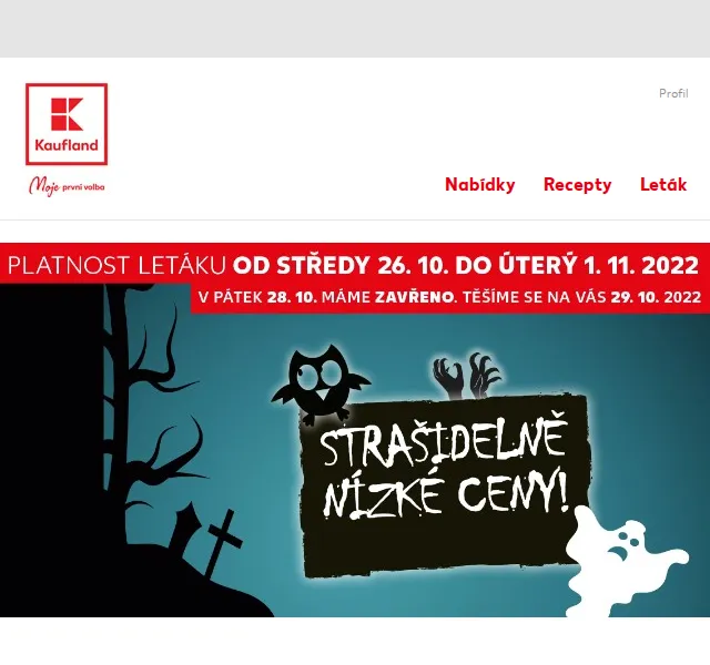 Kaufland: Strašidelně nízké ceny – až 61 % sleva – říjen 2022 | Nuslet.cz