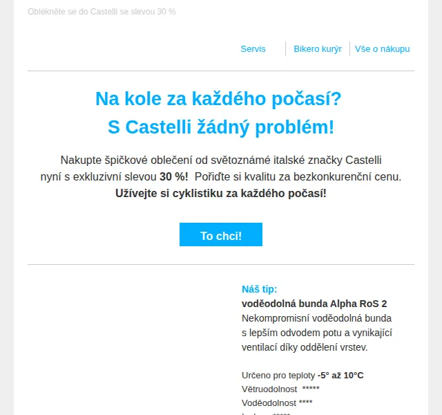 czbikero: Sleva 30 % na Castelli – červen 2026 | Nuslet.cz