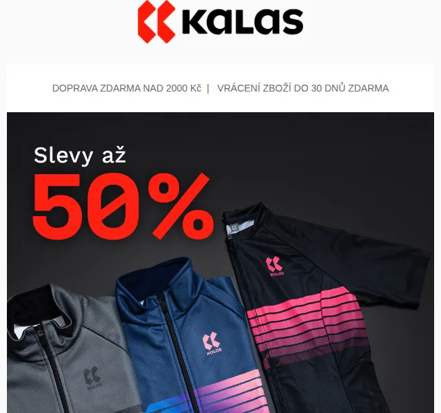 KALAS Sportswear: Zimní výprodej až 50 % – červen 2026 | Nuslet.cz