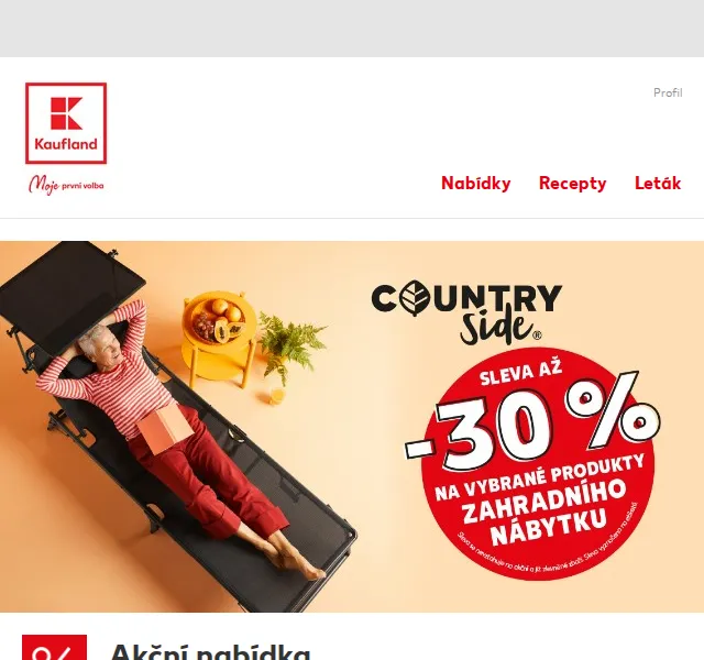 Kaufland: Zahradní nábytek Countryside od 299,90 Kč – červenec 2026 | Nuslet.cz