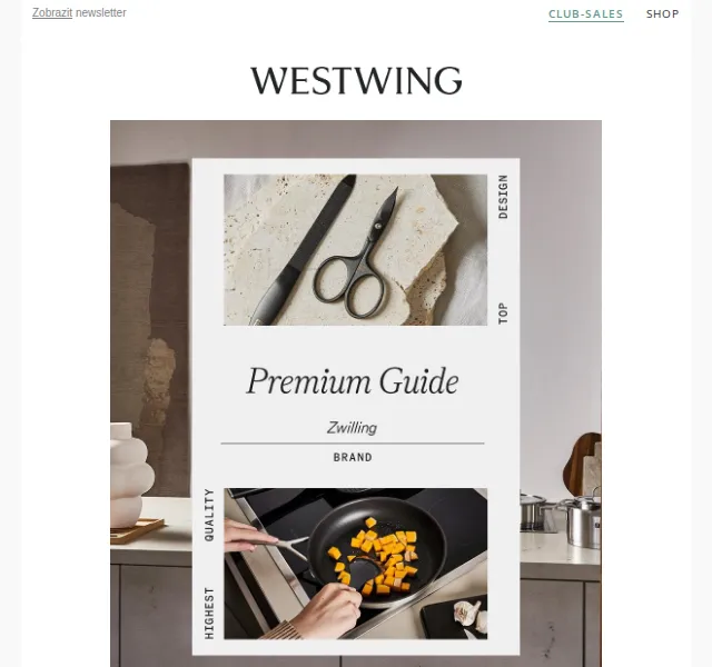 Westwing: Zwilling a prémiové značky – červen 2026 | Nuslet.cz
