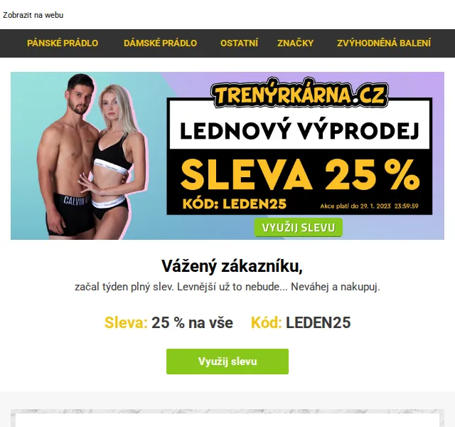 Lukáš z Trenýrkárna.cz: 25% sleva na vše – červenec 2026 | Nuslet.cz