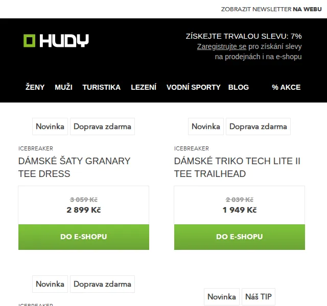 Hudy: Merino novinky Icebreaker se slevou 7 % – červen 2026 | Nuslet.cz