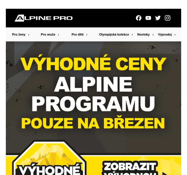 ALPINE PRO: Březnové výhodné ceny pro členy Alpine PROgramu – březen 2023 | Nuslet.cz