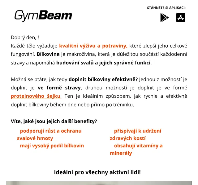 GymBeam: Kvalitní proteiny pro začátečníky – květen 2026