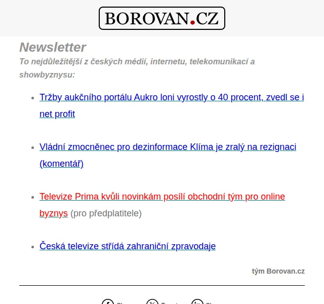 Aleš Borovan: Novinky z médií a byznysu – červen 2026 | Nuslet.cz