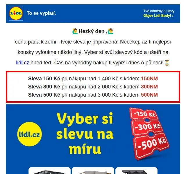 Sleva podle tvých představ - Lidl online nákupy