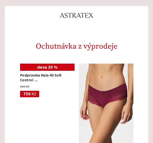 Astratex.cz: Až −70 % na výprodej spodního prádla – červenec 2026 | Nuslet.cz