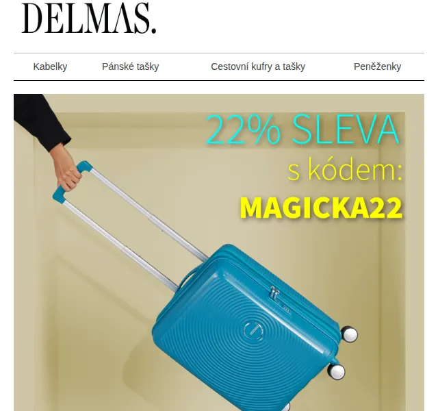 Delmas: 22% sleva na vše nezlevněné – červen 2026 | Nuslet.cz