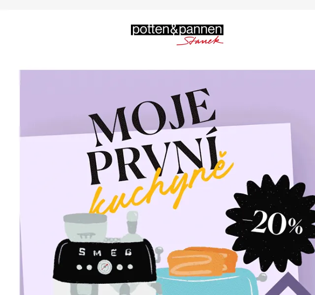 Potten & Pannen: Sleva 20 % na kolekci Moje první kuchyně – červen 2026 | Nuslet.cz