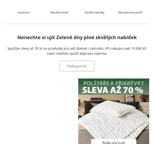 JYSK: Zelené dny se slevou až 70 % – červenec 2026 | Nuslet.cz