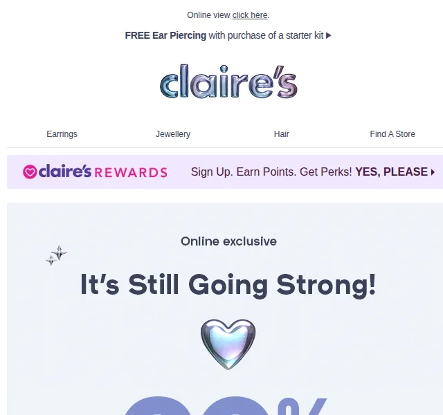 Claire's: sleva 60 % na sezónní produkty – červenec 2026 | Nuslet.cz